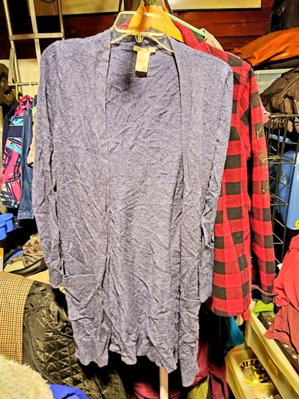 Halogen Open Front Longline Cardigan - Purple